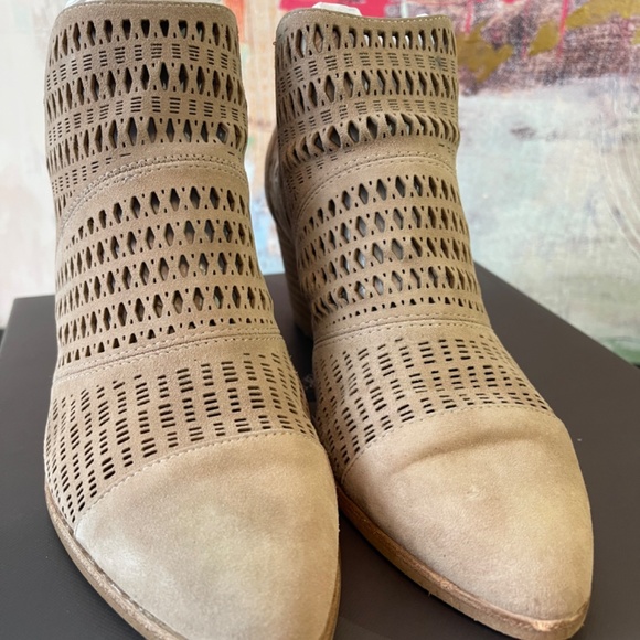 Vince Camuto Niranda Suede Perforated Bootie - Picture 2 of 8